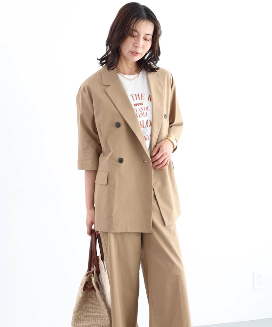リネンストレッチハーフスリーブジャケット【『BABALOG』ご紹介