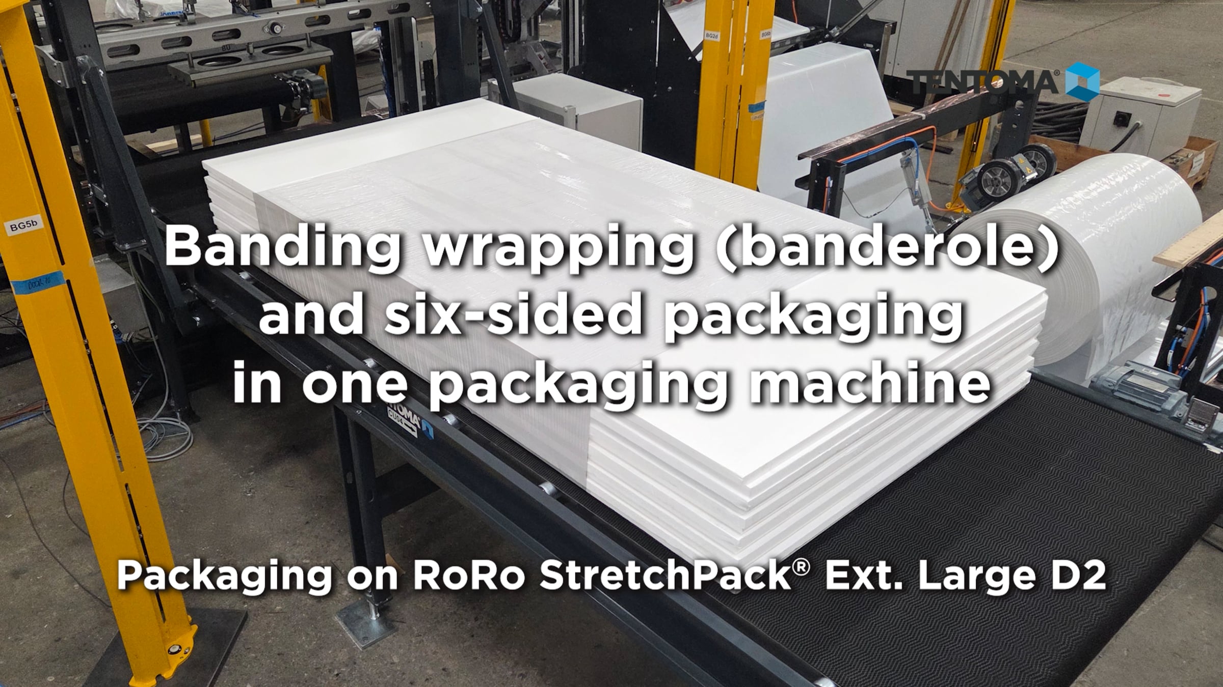 Banding wrapping and six-sided packaging in one packaging machine ...