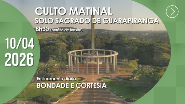Capa do vídeo do “Culto Matinal | Solo Sagrado de Guarapiranga - 10/04/2026”.