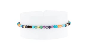 Multi-Gemstone Bead Bracelet in 18kt Gold Over Sterling