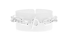Sterling Silver-Plated Link Toggle Bracelet