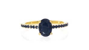 1.50 ct. t.w. Sapphire Birthstone Ring in 18kt Gold Over Sterling