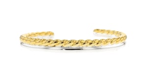 Silver and 14kt Gold-Plated Two-Row Cuff Bracelet