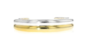 Silver and 14kt Gold-Plated Two-Row Cuff Bracelet