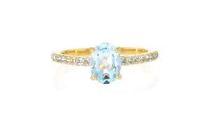 1.60 ct. t.w. Sky Blue Topaz Birthstone Ring in 18kt Gold Over Sterling