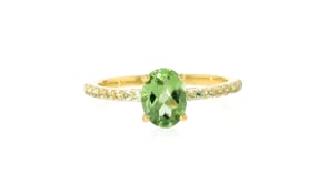 1.40 ct. t.w. Peridot Birthstone Ring in 18kt Gold Over Sterling