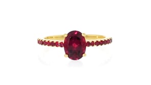 1.80 ct. t.w. Garnet Birthstone Ring in 18kt Gold Over Sterling