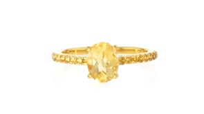 1.30 ct. t.w. Citrine Birthstone Ring in 18kt Gold Over Sterling
