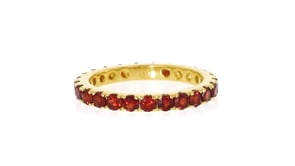 2.00 ct. t.w. Garnet Eternity Band in 18kt Gold Over Sterling