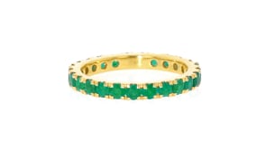 1.40 ct. t.w. Emerald Eternity Band in 18kt Gold Over Sterling