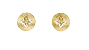 Italian 10kt Yellow Gold Floral Openwork Earrings