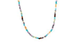 Multi-Gemstone Bead Necklace in 18kt Gold Over Sterling