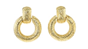 14kt Yellow Gold-Plated Doorknocker Earrings
