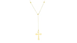 Italian 10kt Yellow Gold Rosary-Style Necklace