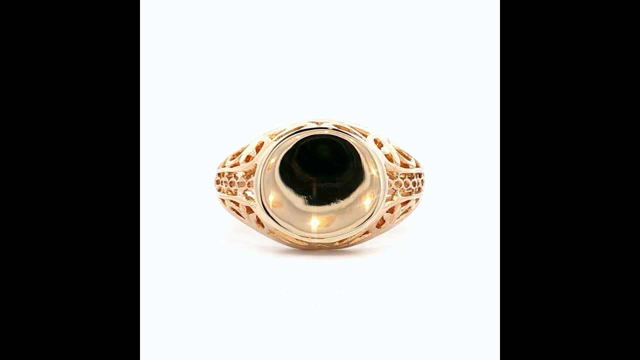 Vintage Mid-Century Signet Ring 10k Yellow Gold – Filigree Jewelers