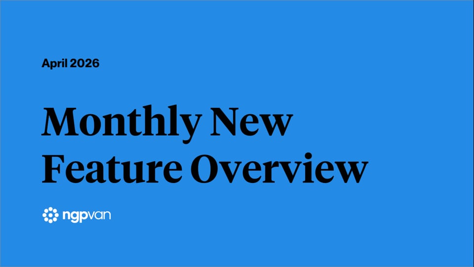 Monthly New Feature Overview
