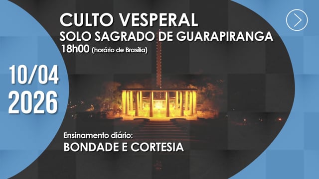 Capa do vídeo do “Culto Vesperal | Solo Sagrado de Guarapiranga - 10/04/2026”.