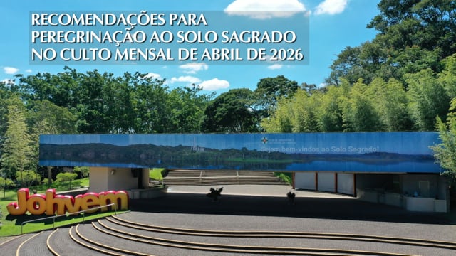 Capa do vídeo do “Recomendações para peregrinação ao Solo Sagrado no Culto de Abril de 2026”.
