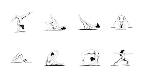Bundle of Yoga Poses Illustration, a Sport Illustration by Creative Stall (Thumbnail 7 of 12)