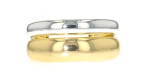 Silver and 14kt Gold-Plated Cuff Bracelet