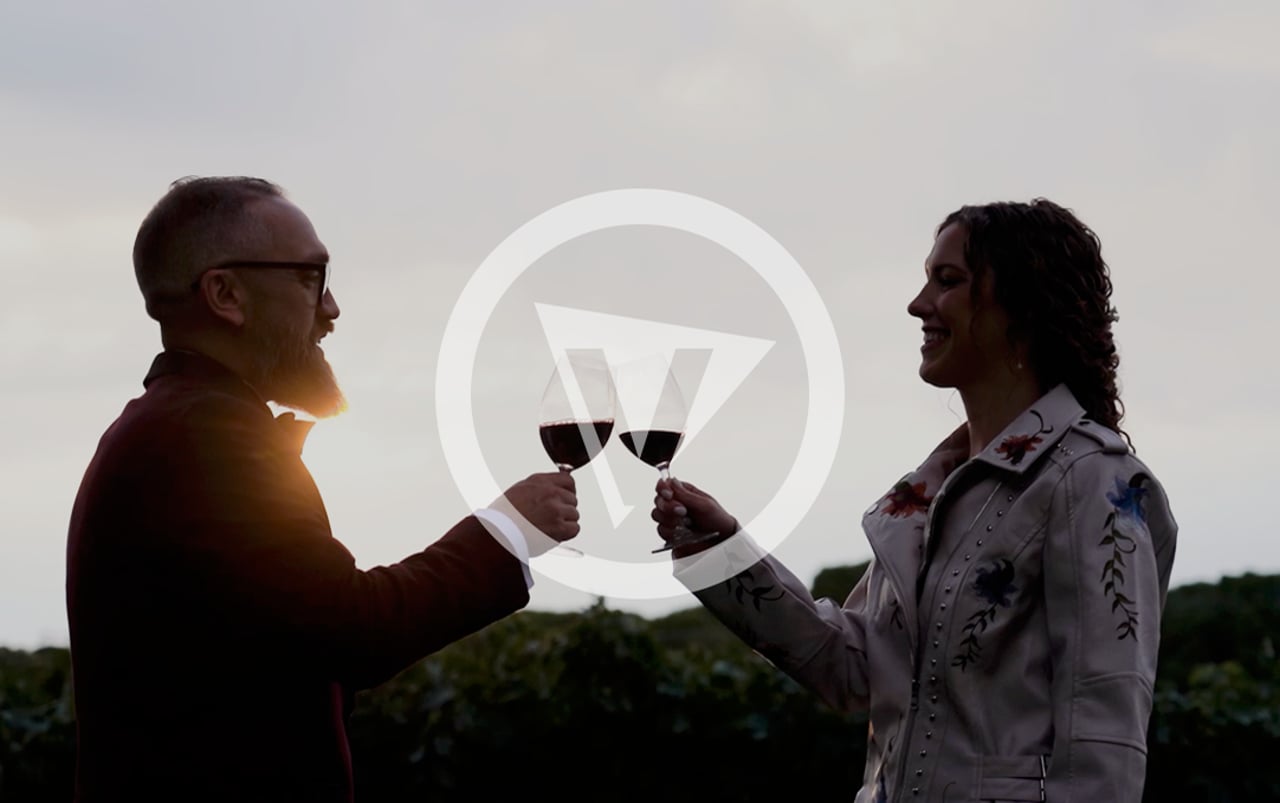 Fotograma del vídeo de un elopement en Bodegas Arzuaga, Ribera del Duero
