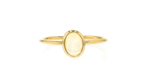 Bezel-Set Opal Ring in 14kt Yellow Gold