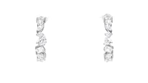 3.80 ct. t.w. Multi-Shaped CZ Hoop Earrings in Sterling Silver
