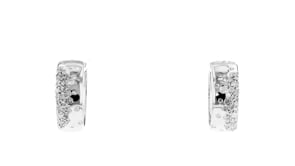 .50 ct. t.w. Scattered-Diamond Hoop Earrings in Sterling Silver