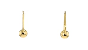 14kt Yellow Gold Bead Hoop Earrings