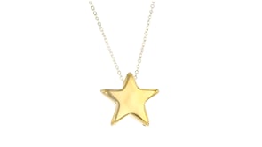 Italian 14kt Yellow Gold Star Necklace