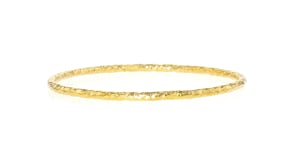 Italian 22kt Gold Over Sterling Hammered Bangle Bracelet