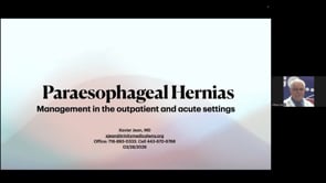 Management of Paraesophageal hernias in the outpatient and Acute Settings