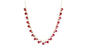16.90 ct. t.w. Ruby Drop Necklace in 18kt Gold Over Sterling