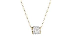 .50 ct. t.w. Pave Diamond Bead Necklace in 18kt Gold Over Sterling