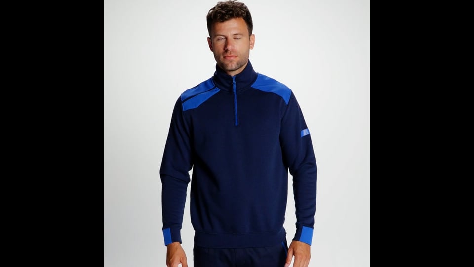 SWEAT PERSONNALISABLE COL DEMI ZIP 'MAVERICK'