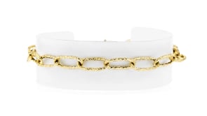 Italian 14kt Yellow Gold Paper Clip Link Bracelet