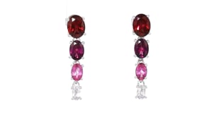 6.40 ct. t.w. Graduated Multi-Gemstone Drop Earrings in Sterling Silver