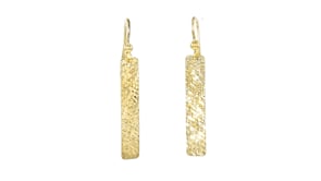 Italian 18kt Gold Over Sterling Rectangular Drop Earrings