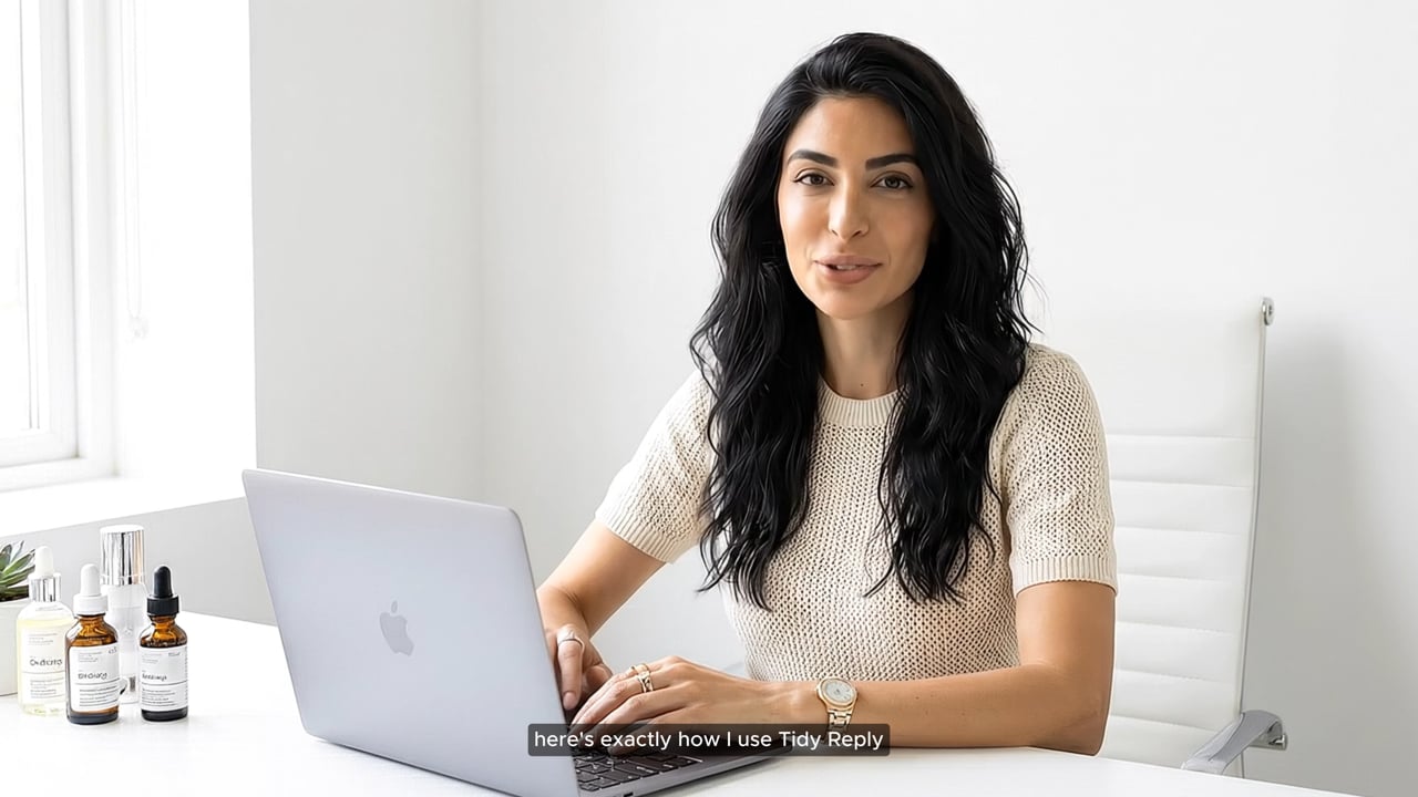 Maya shows how she uses TidyReply in her business