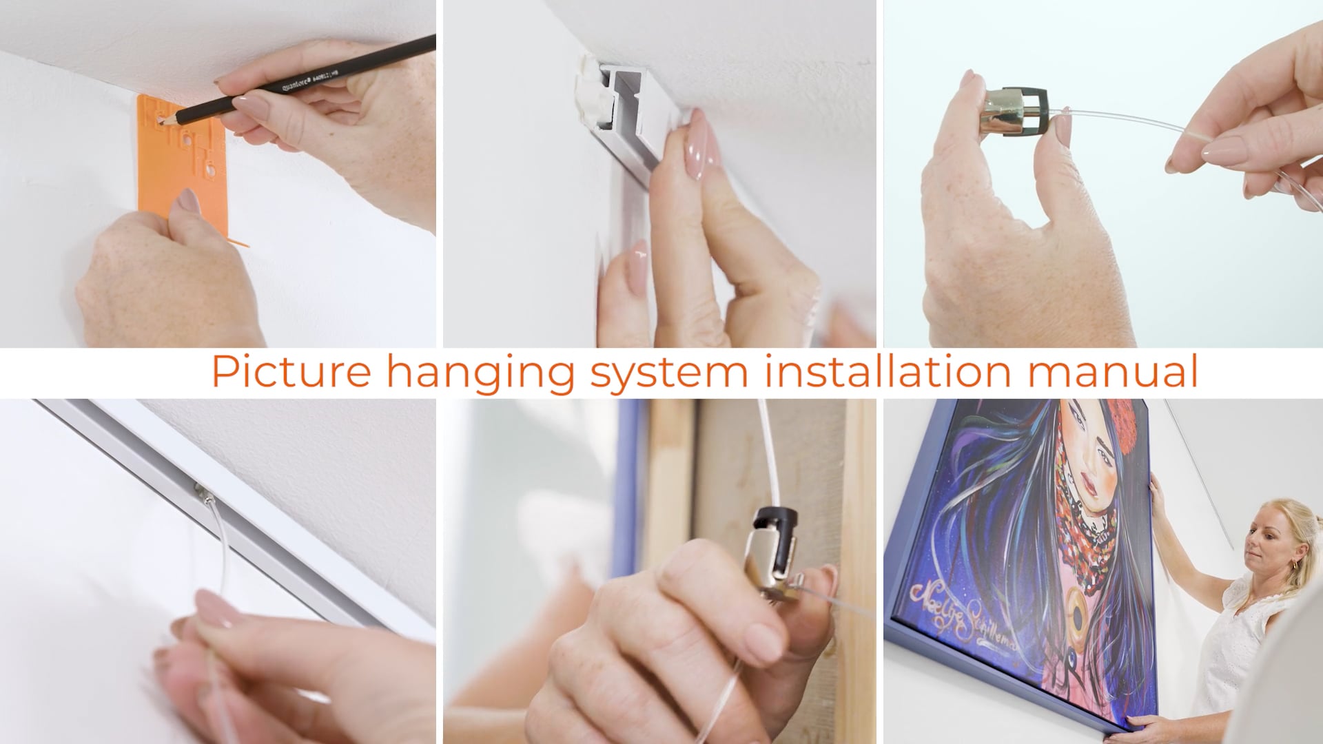 Installation video | Picture hanging system step by step installation ...