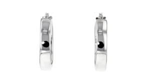 Rhodium-Plated Hoop Earrings