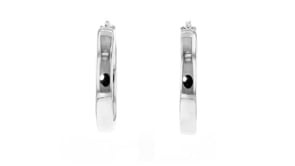 Rhodium-Plated Hoop Earrings