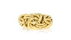 14kt Yellow Gold-Plated Byzantine Ring