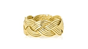 14kt Yellow Gold-Plated Braided Ring