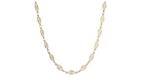 14kt Yellow Gold-Plated Filigree-Link Necklace