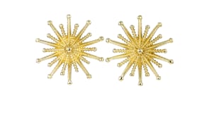 14kt Yellow Gold-Plated Starburst Earrings