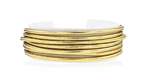 Italian Flex Multi-Row Bracelet with 18kt Gold Over Sterling