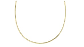 Italian 2mm Flex Necklace with 18kt Gold Over Sterling