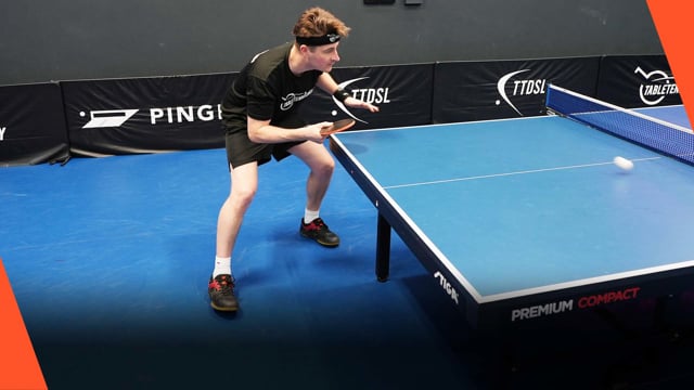 Footwork after serving