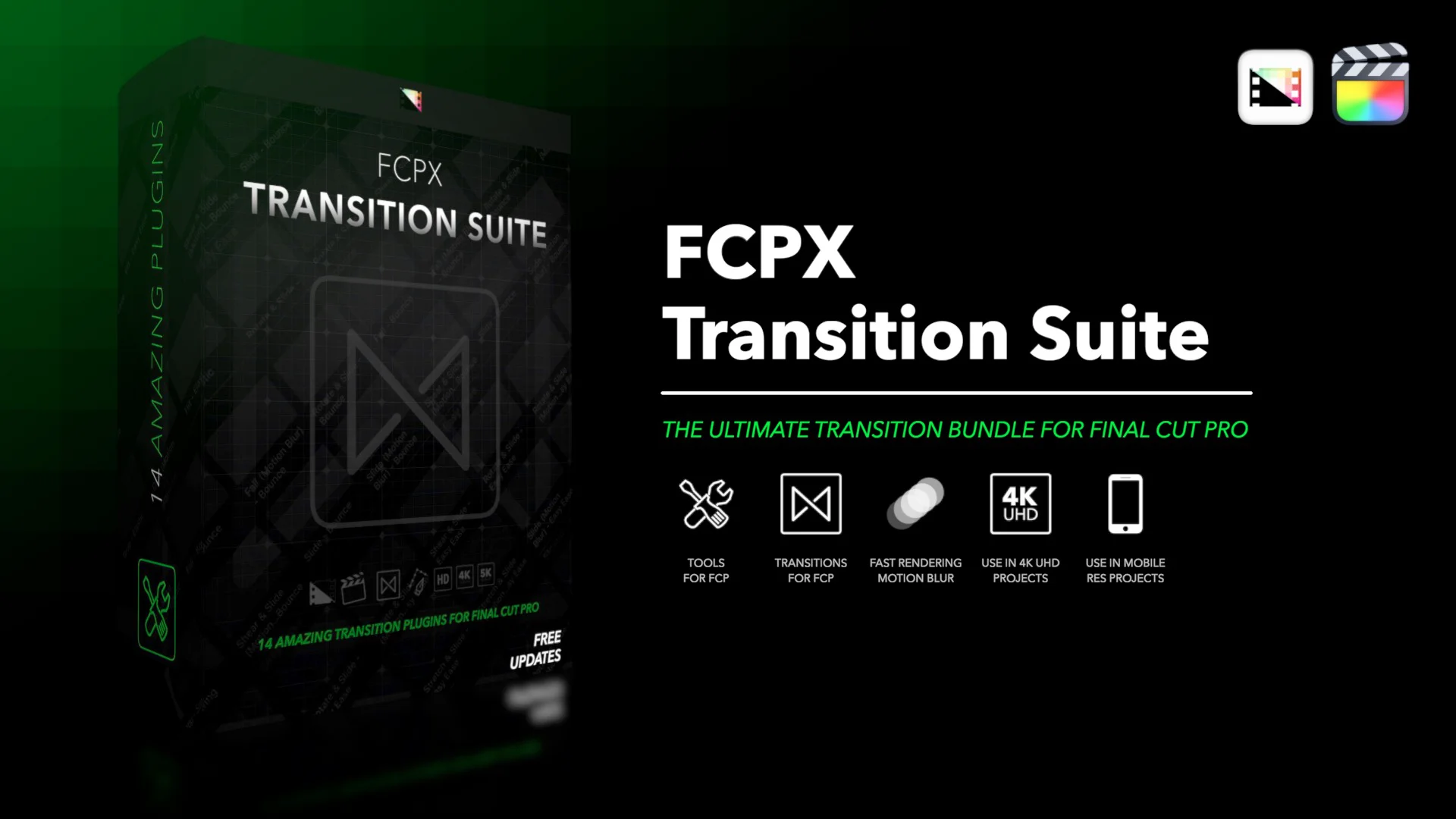 FCPX Transition Suite — Final Cut Pro Plugin | Pixel Film Studios